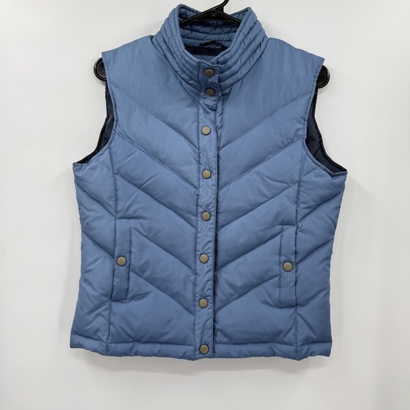 Maurices Jackets & Blazers - Maurices Puffer Vest Womens‎ Blue Full Snap Stand Collar Quilted Padded Size M